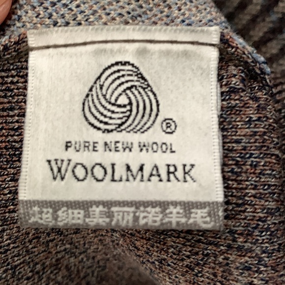 Wool sweater multicolor beige brown blue threads - Picture 5 of 6